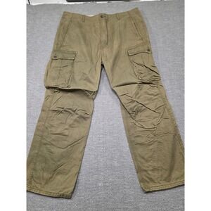 Levi Strauss Mens Olive Green Cargo Pants Straight Leg Utility 38x30 12462-0004